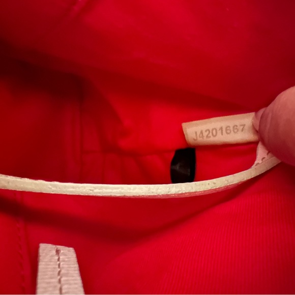 Dooney and Bourke white leather tote bag handbag with red interior barely used!! - Picture 4 of 5